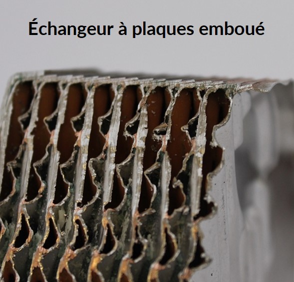 Echangeur à plaques emboué