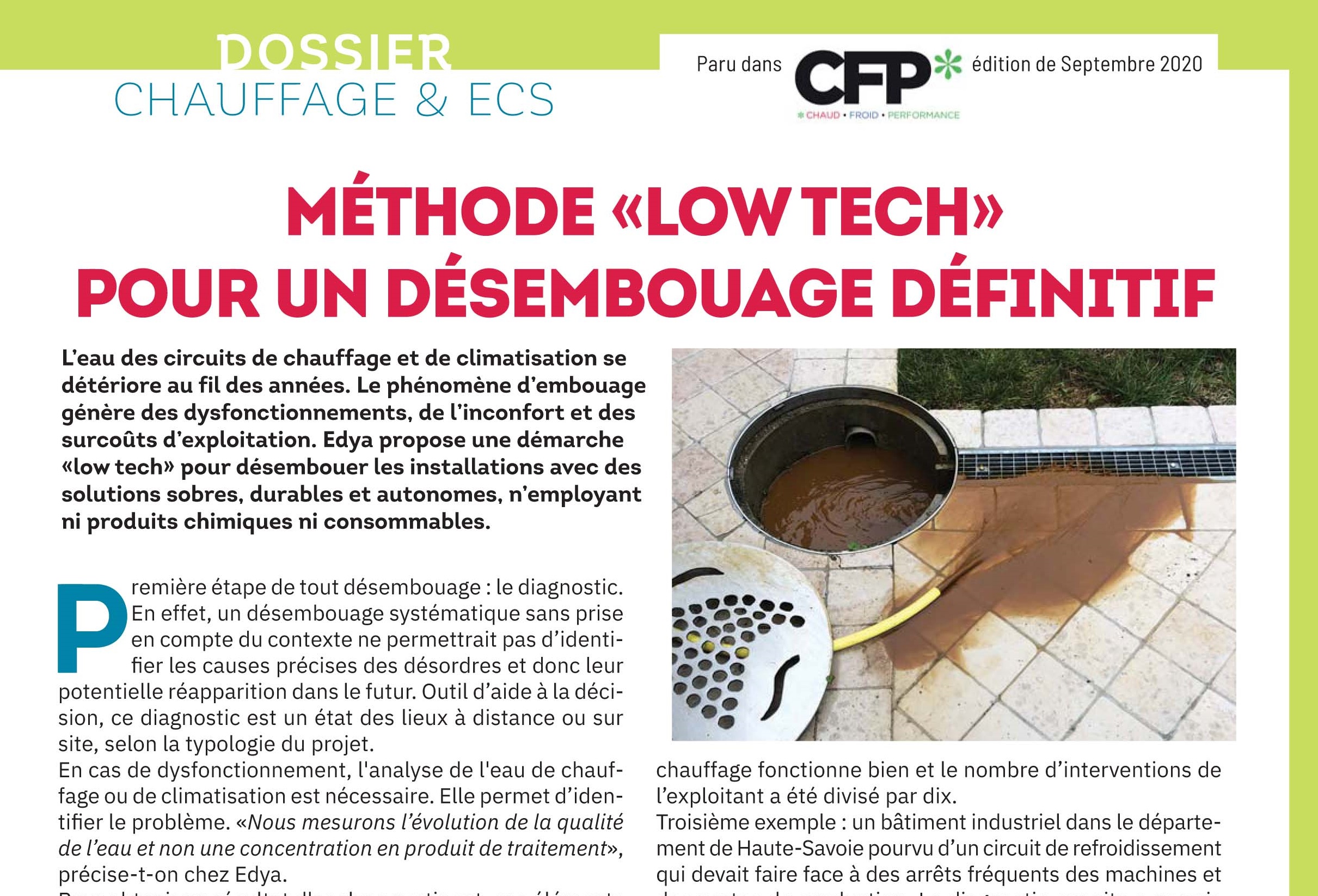 Article CFP la méthode Low Tech d'EDYA