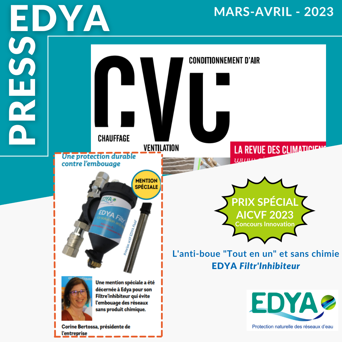 EDYA mis en avant dans CVC - Mars-Avril 2023