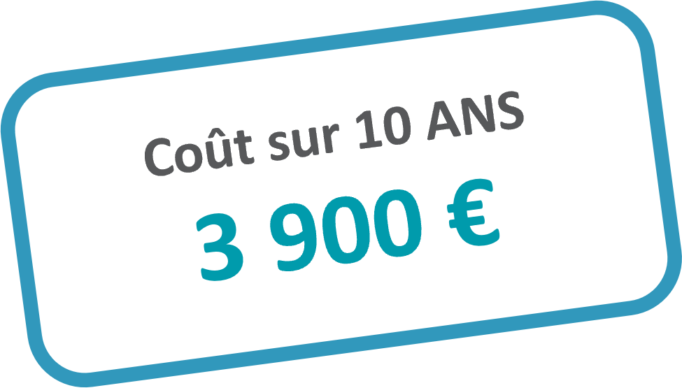 Coût avec EDYA Fluid' sur 10 ans : 3 900 €