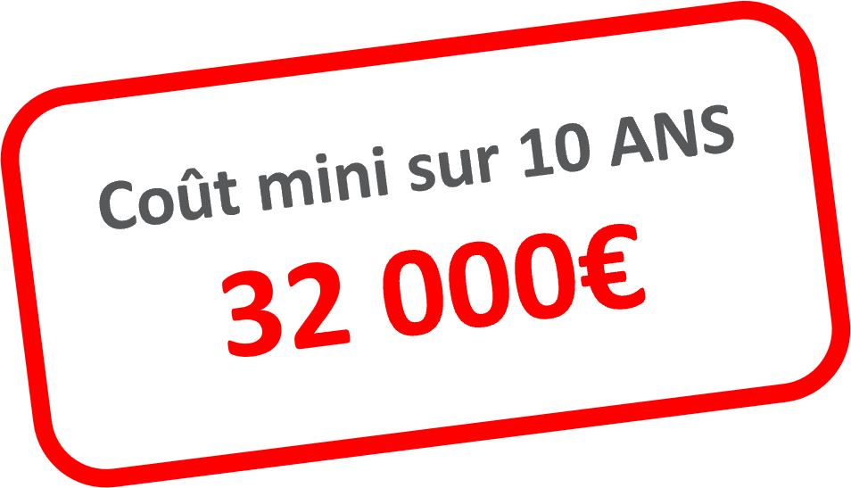 Coût sur 10 ans : 32 000 €